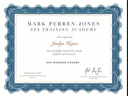 Dog massage certificate